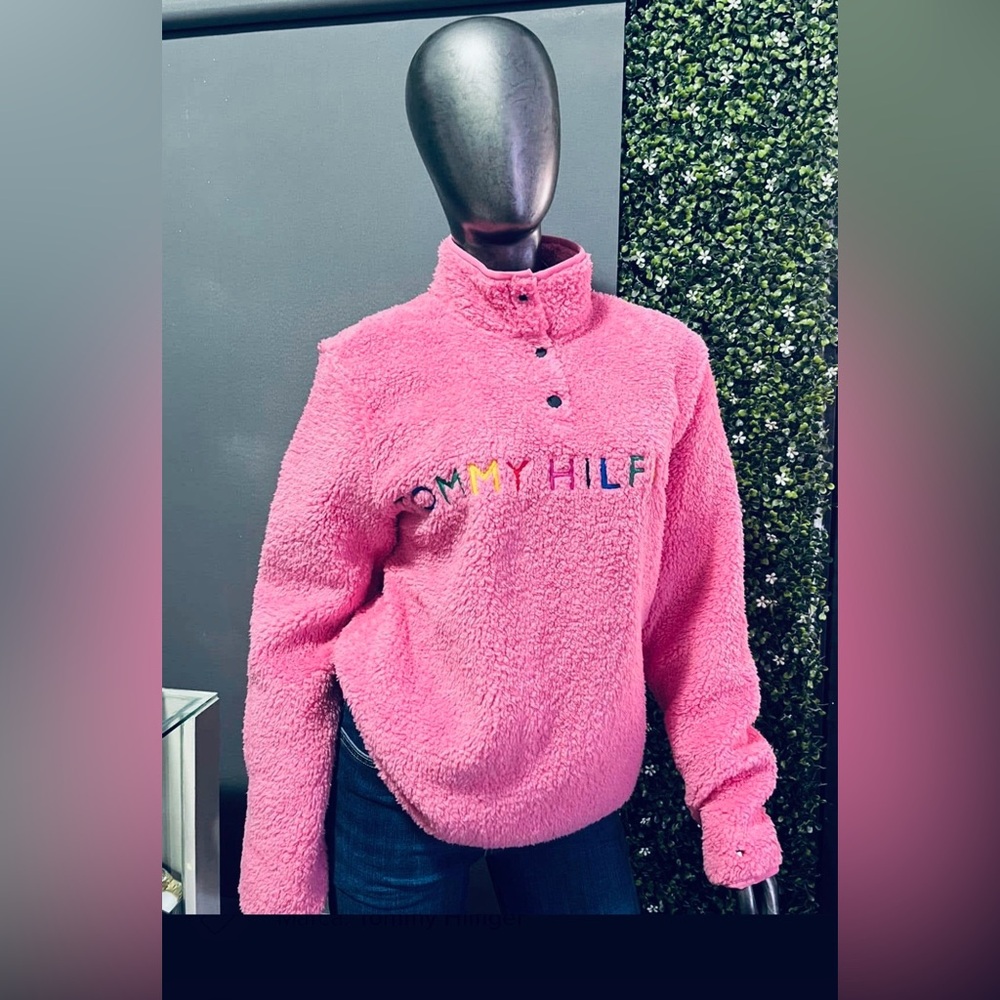 Tommy Hilfiger Women's Pink Teddy Jacket
